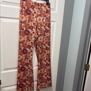 SHEIN Floral Boot Cut Pants